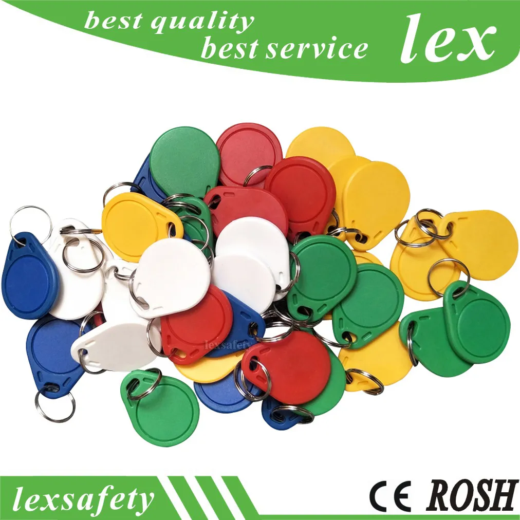 Beschrijfbare ABS Plastic Sleutelhanger Tags Kaart EM4305 RFID 125KHZ REWRITE ID TAG Keyfobs Token voor toegangscontrole Hotelkaart