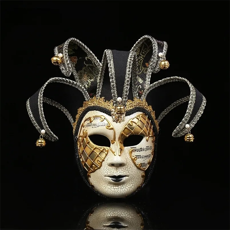 أزياء الوجه الكامل Mini Venetian Mask Markerade Mardi Gras Halloween/Wedding Wall Decorative Art Collection 220812