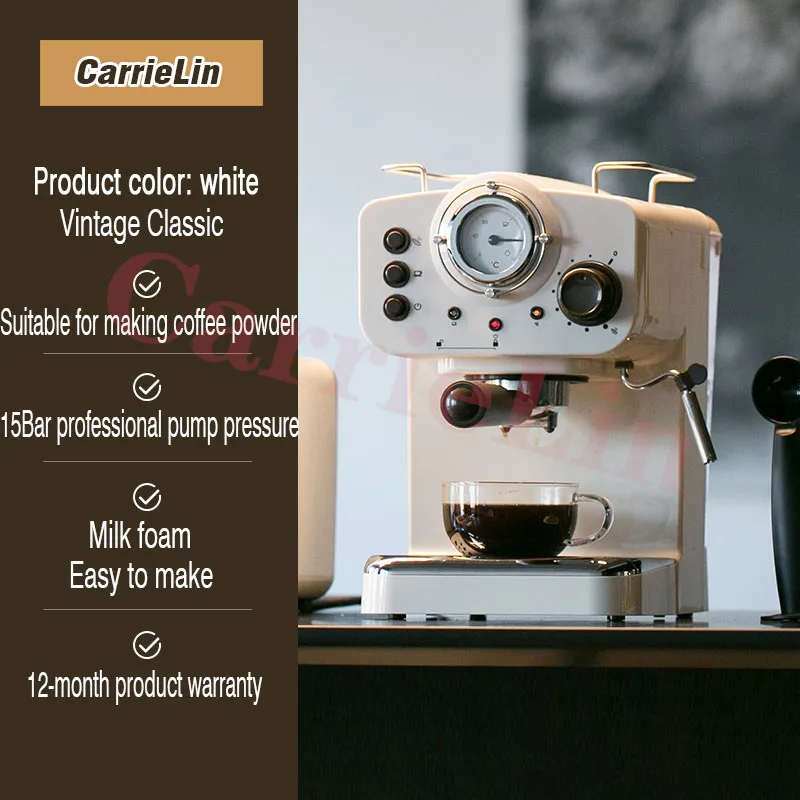 Machine à café,Machine à café italienne semi automatique  professionnelle,appareil manuel à vapeur pour faire mousser le lait,petite