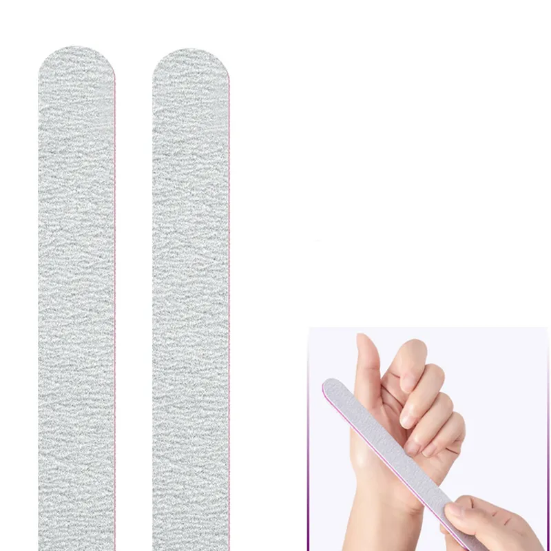 50pcs/lot Nail files 100/180 80/80 Professional Red Plastic Grey Sandpaper Manicure Nail for Art Emery Board