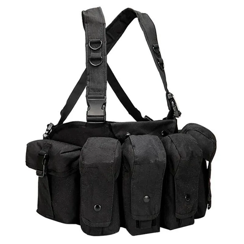 Outdoor Chest Rig Airsoft Jachtvest Molle Pouch Eenvoudig tactisch tijdschriftzakje Carrier