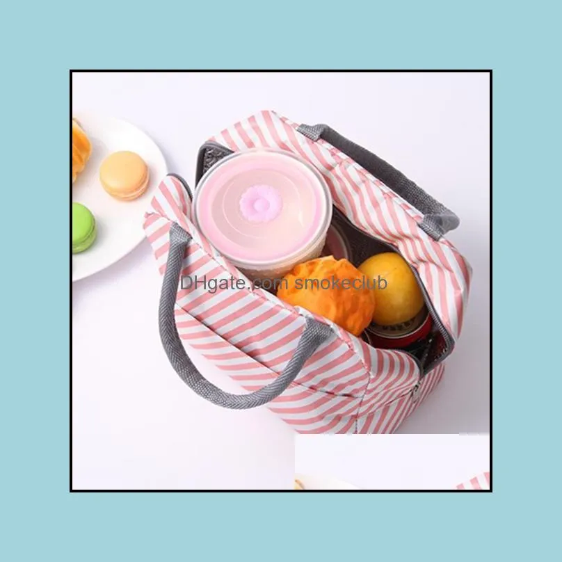 Lunch Insulation Bag Fashion Multicolor Thermal Cooler Bags Women Waterproof Handbag Breakfast Box Portable Picnic Travel Food