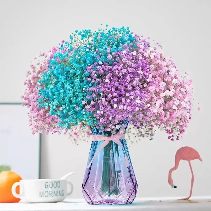 90 Heads 52cm Babies Breath Artificial Flowers Plastic Gypsophila DIY Floral Bouquets Arrangement for Wedding Home Decoration sxaug02