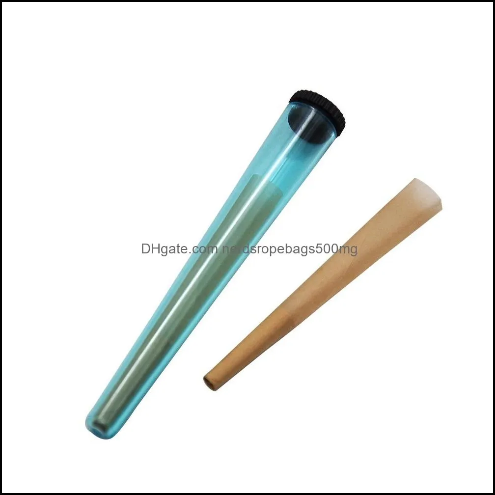 Imballaggio Bottiglie Ufficio Scolastico Affari Industriale 110Mm Pre Roll Imballaggio Plastica Conico Preroll Doob Tube Joint Holder Coni Fumatori Cl