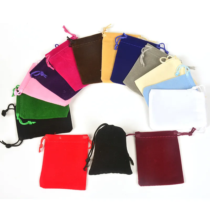 Velvet Bag Gift Wrap no Dia dos Namorados Jóias Pocket Pocket Packaging Supplies 10*12cm