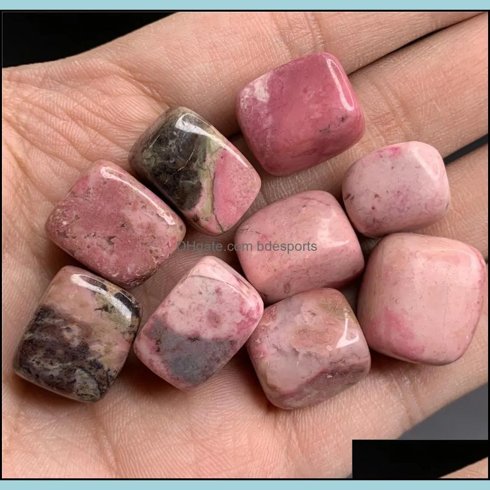 Beautiful Natural Rhodonite Squar Cube Crystal Tumbled Stone Gemstone Good Polished Crystal Healin jllama