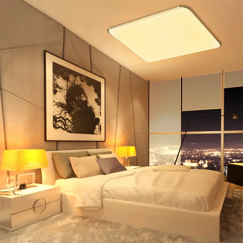 Luzes de teto LED modernas diminuídas 36w 3600lm, lâmpada de teto quadrado à prova d'água para quarto, sala de estar, banheiro, cozinha, 3000K-6500K Crestech ajustável