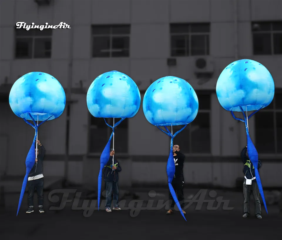 3m Blue Inflatable Jellyfish Puppet Balloon for Parade and Event Use ...