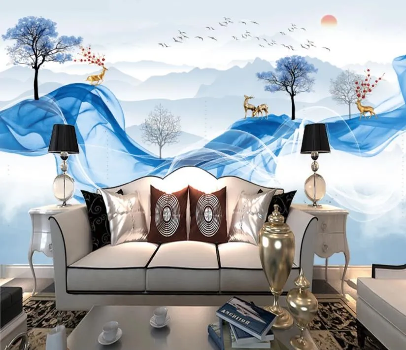 HD 3D壁紙立体視背景ルーム装飾リビングルーム寝室抽象的な壁画壁紙Pegatinas de Paredモダンなスタイル
