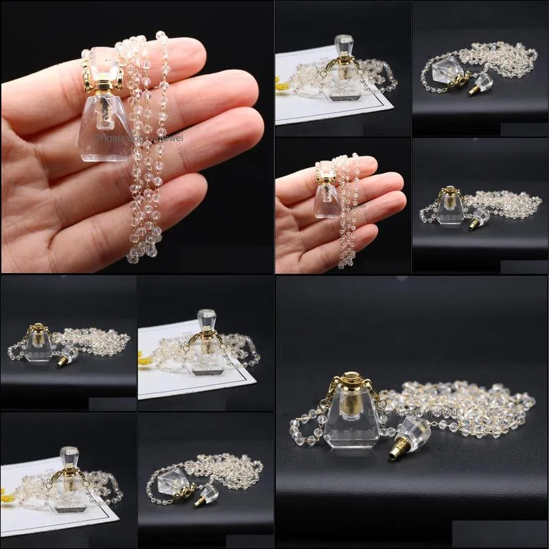 Hanger kettingen hangers sieraden mode natuursteen helder kristallen ketting eenvoudig per fles voor dh9df