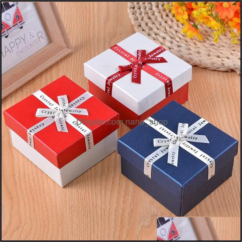 bow watch boxes engagement bracelet display gift box navy blue jewelery organizer watches accessories
