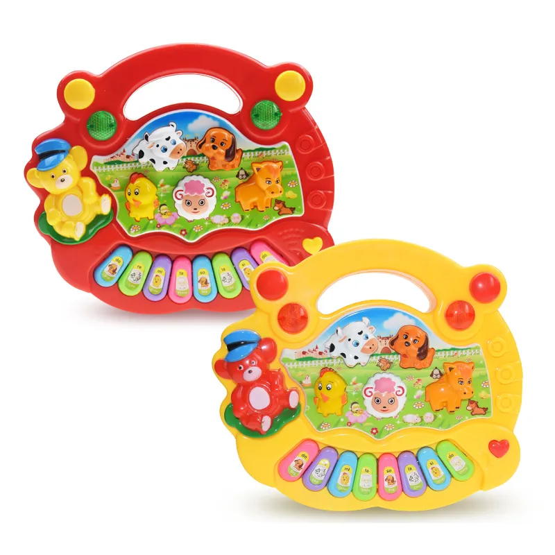 2 Types Animaux De Ferme Son Enfants Piano Musique Jouet Animaux Musicaux Sonnant Clavier Piano Bébé Type De Jeu Instruments De Musique 220706