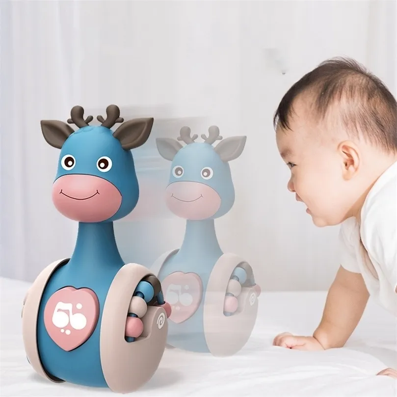 開発ゲームのおもちゃのためのおもちゃスライド鹿のタンブラーrawlling赤ちゃんモンテッソーリ感覚0 6 12か月220531