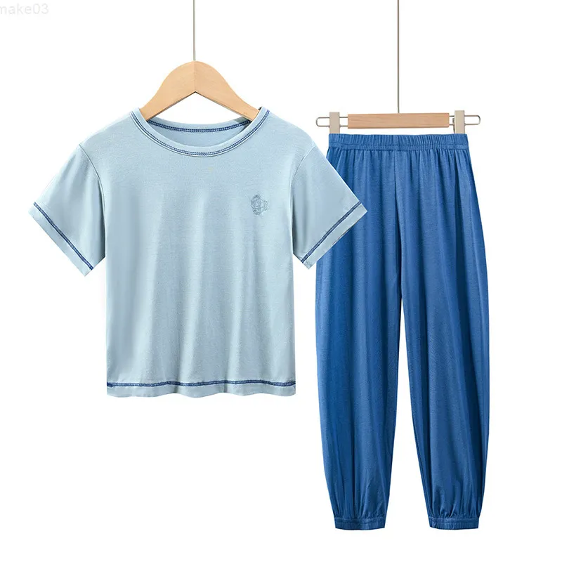 Teen Boys Pyjama Sets Kinderpyjama -Anzüge für 2 bis 16 Jahre Kinder Nachtwege Teen Nachtwäsche Mädchen Sets Jungen Sommerkleidung Set J220816