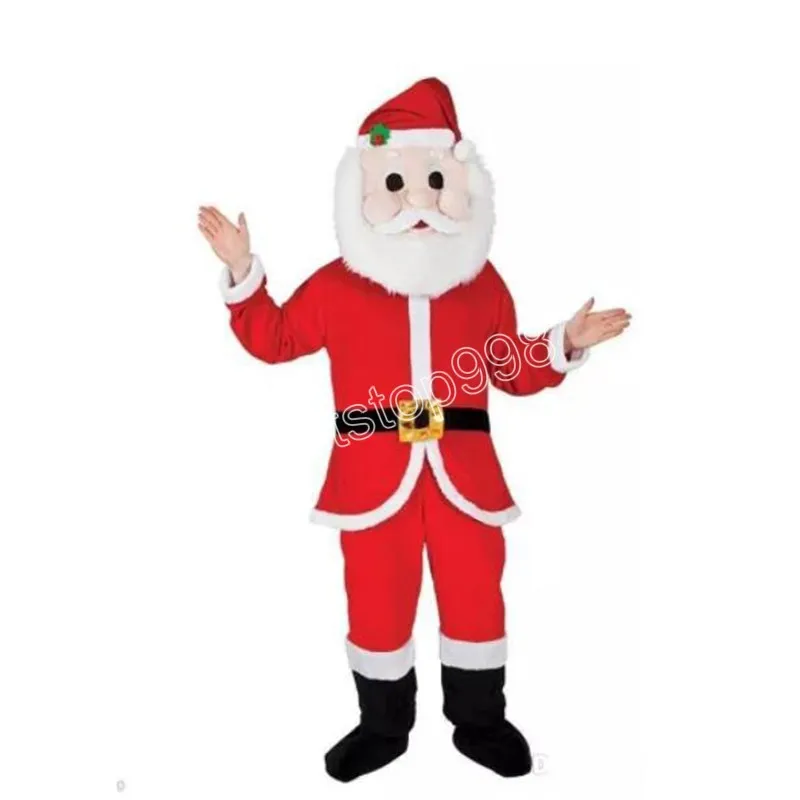 Performance Santa Claus Mascotte Kostuum Halloween Kerst Cartoon Karakter Outfits Pak Reclame Folders Clothing