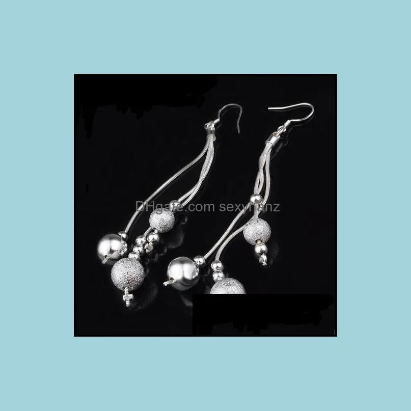 top grade silver stud earrings hot sale special offer drop chandelier earrings for women girl party jewelry wholesale free ship