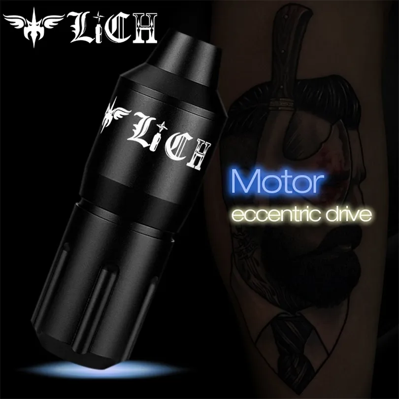 Lich Tattoo Short Pen Rotary Cartridge Motor Guns Matcher для высококачественных профессиональных постоянных поставки макияжа 220623