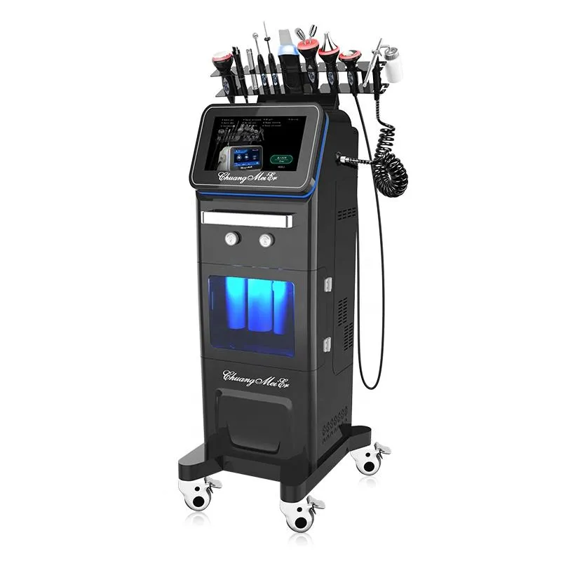 11 In 1 microdermabrasie gezichtsmachine zuurstof aqua jet peel bleken supplement heldere huidverbetering hydro gezicht dermabrasie schoonheid