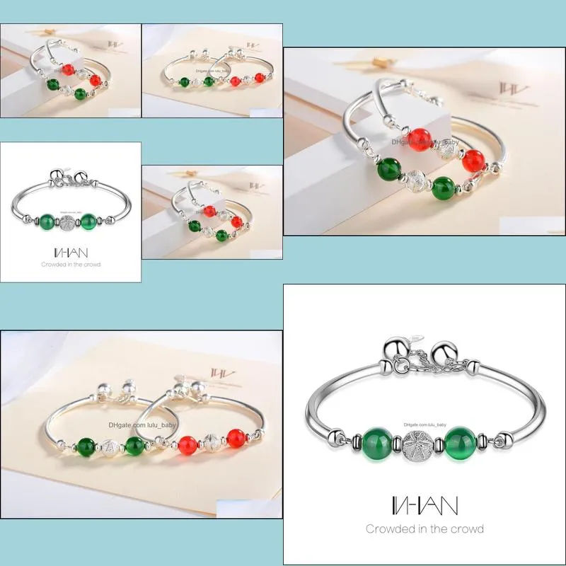 bracelet bangle women bohemian silver bracelets green stones women luxury jewelry wholesale charm chic bracelet