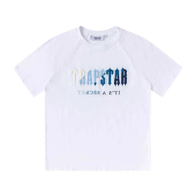 2022 Ensemble de Trapstar T-Shirt 2 pices en coton pour hommes et femmes manches complises short mo brorie vtements Sport