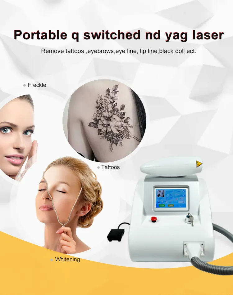 Hot Selling Product Professional Carbon Peel Laser Q Switched ND YAG Laser Tattoo Removal Machine