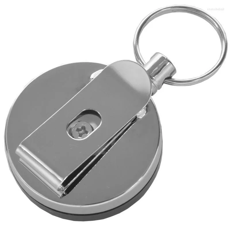 Keychains 2st Tung tull infällbart rullmärke ID Holder Belf Clip Name Card Enek22