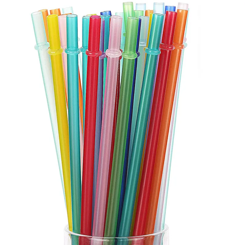 Eco Friendly Reusable Plastic Straws For Bulk Tumblers With Straws