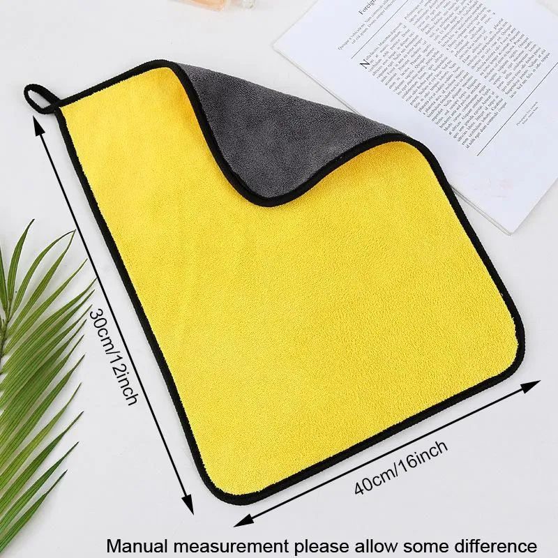 Household Microfiber Kitchen Towel Anti-Grease Non-stick Oil Wiping Rags Super Absorbent Car Cleaning Cloth Soft Washing Dish Towels 30*40CM/12*16INCH HY0166