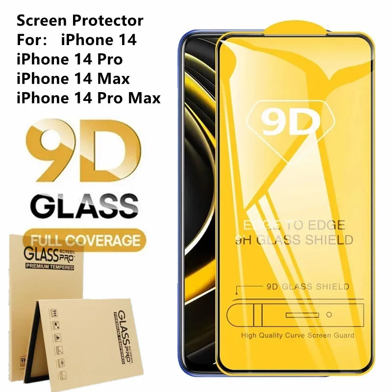 Screen Protector For IPhone 14 13 12 11 Pro Max X XS XR 6 7 8 Plus 9D