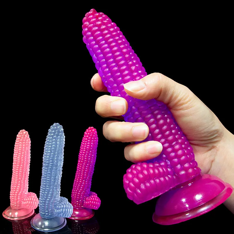 Colorato mais enorme dildo morbido con ventosa pene giocattolo adulto sexy per le donne gay masturbazione anale butt plug espansore