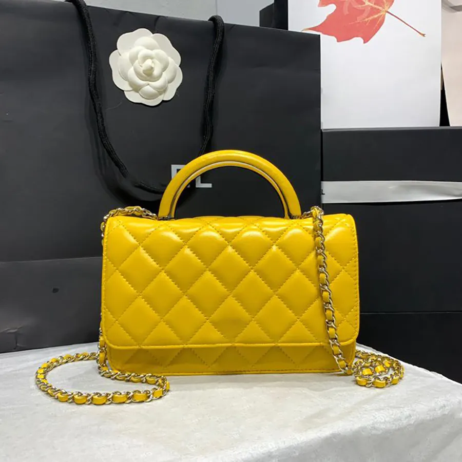 10A Mirror Quality Designer Chain Cross Body Bags Sheepskin Luxuer Designers Handbag Classic Diamond Lattice Women Axel Handväskor med låda C076