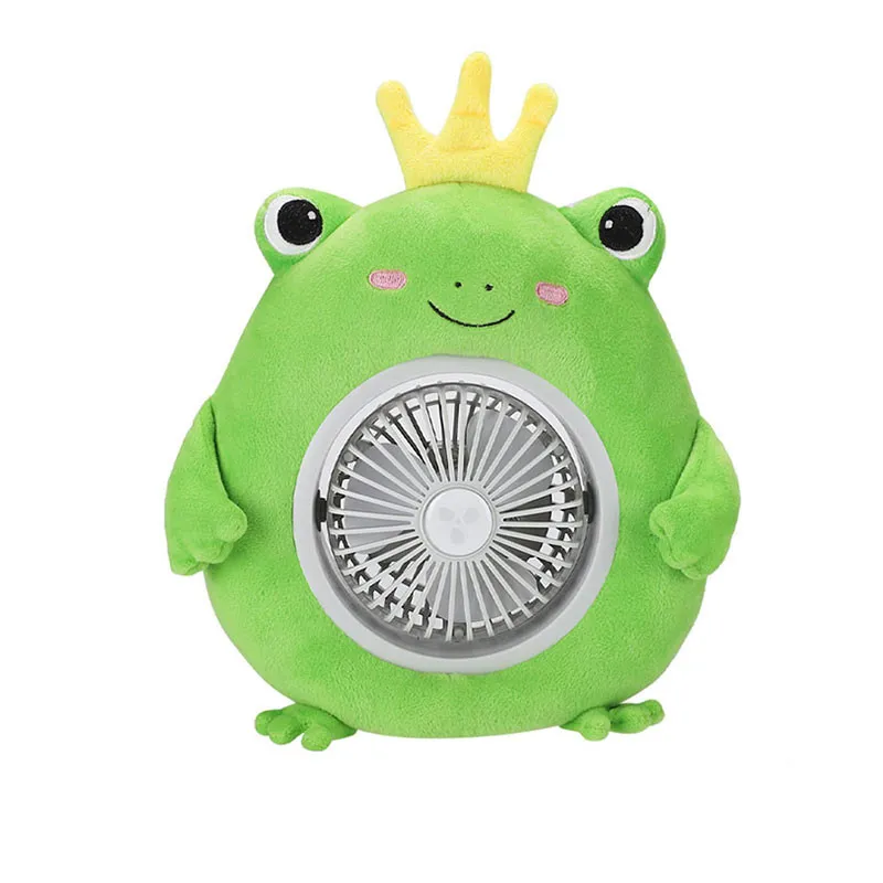 Summer New Personality Small Fan Frog Ddoll Doll Bed Electric Fans Portable Table Fan