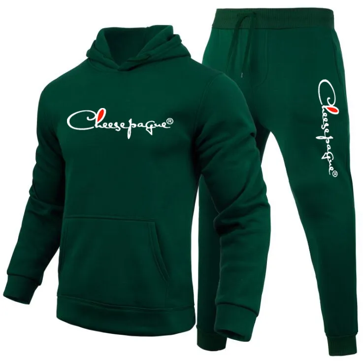 Herbst Winter Brand Tracksuit Männer Frauen Kapuze -Sweatshirt -Anzug Baumwollpaar Jogging Sweatshirts Übergroße Streetwear