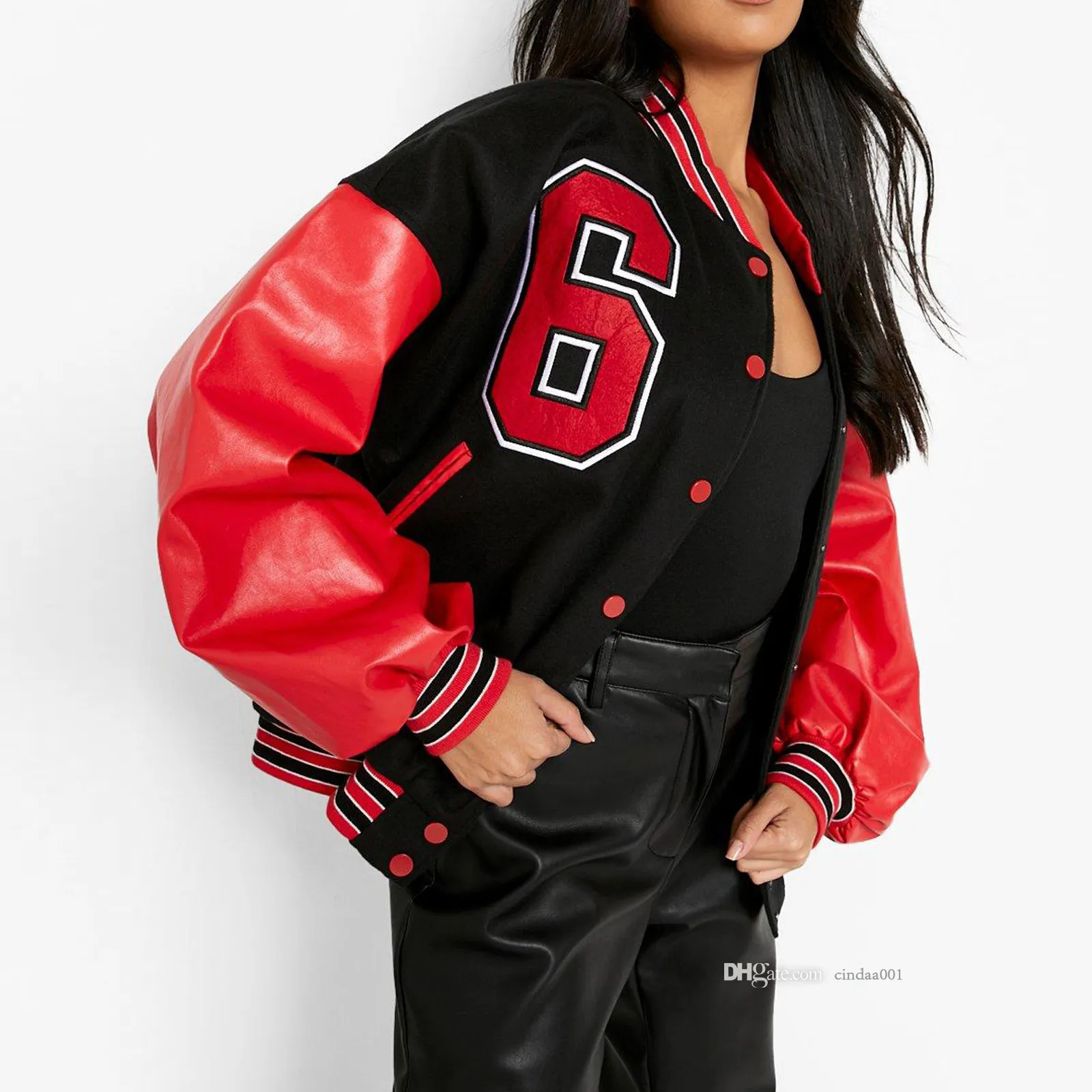 Frauen Baseball Jacke Designer Casual Farbe Nähte Neue Hip Hop Fleece Verdickte Mäntel