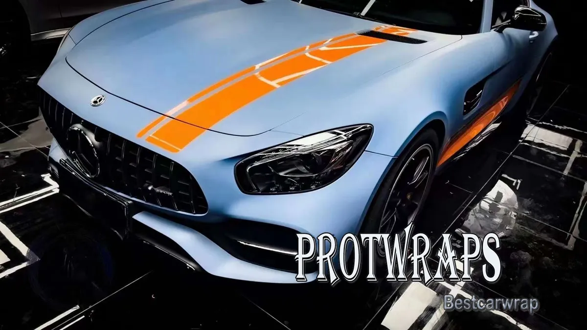 Premium Super Matte China Blue Vinyl Wrap For Whole Car Body Wrapping foil Covering FILM 1080 Series Initial Low Tack Glue 1.52x20m Roll 5x65ft
