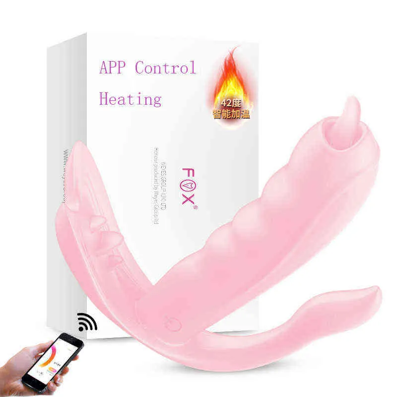 NXY Vibrators App Controle Vibrerende Slipje Seksspeeltjes Verwarming Likken Tong G Spot Clitoris Stymulator Oplaadbare Panty Voor Vrouwen 0406