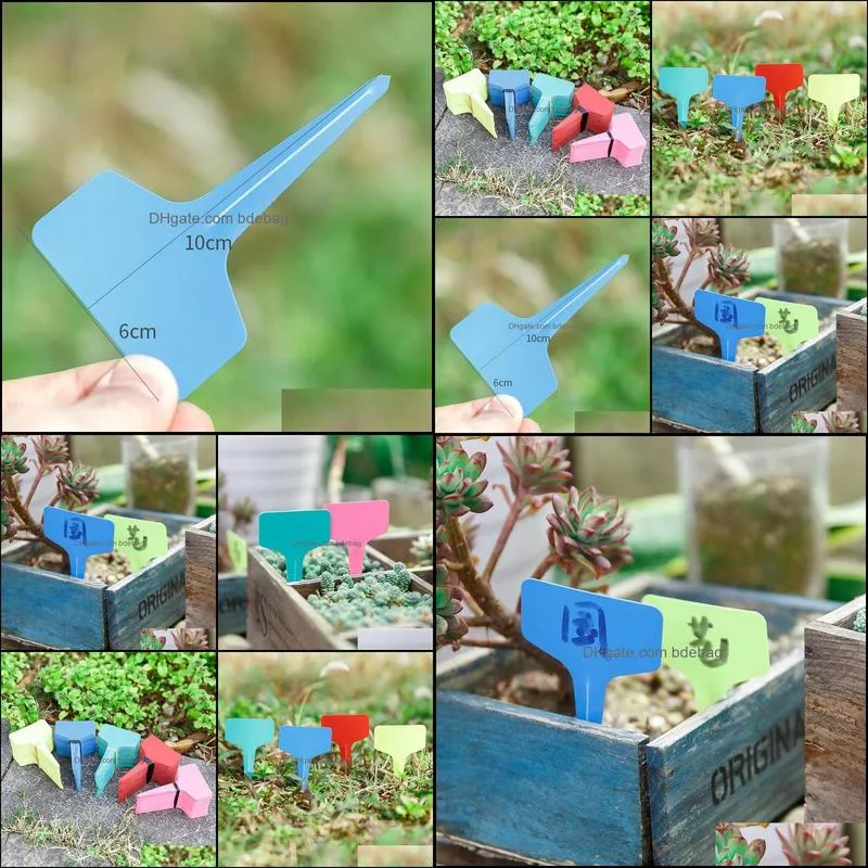 Plant T-type Tags Tags for Plants Garden Supplies 6x10cm Plastic Nursery Garden Decoration