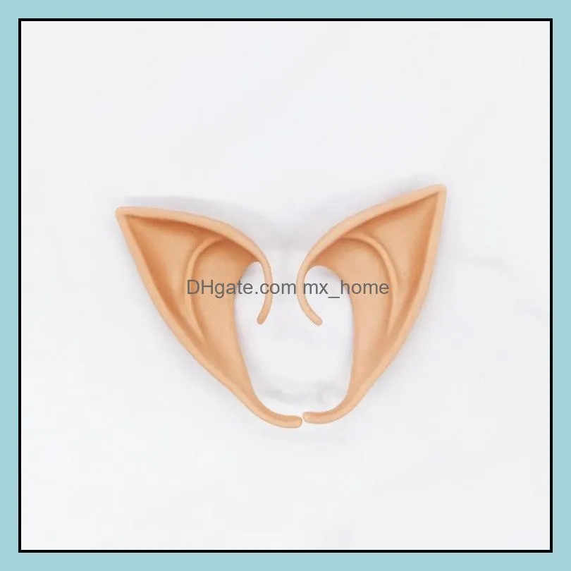 Mysterious Elf Ears fairy Cosplay Accessories Latex Soft Prosthetic False Ear Halloween Party Masks Cos Mask