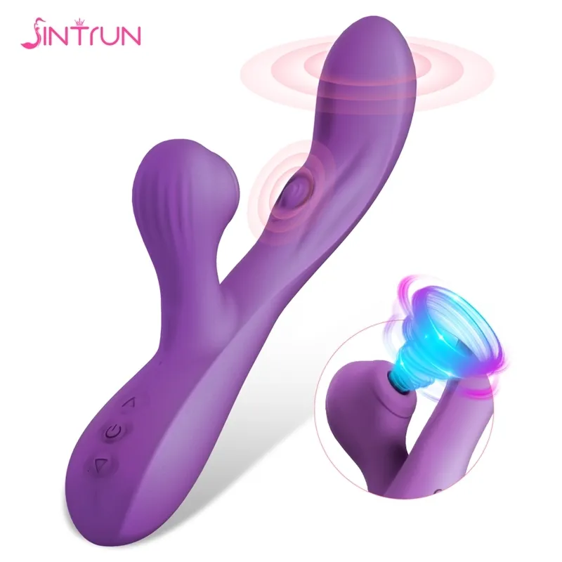 Sex Toy Toy Massager kraftfulla g-spot-vibratorer för kvinnor klaff klitoris stimulator kanin vibrator suger leksaker z9g1