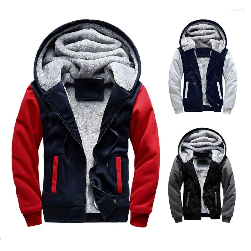 Sweats à capuche pour hommes Sweatshirts hiver polaire hommes vestes chaud mode à capuche Parka manteaux plus velours mâle épaissir Bomber veste vêtements d'extérieur