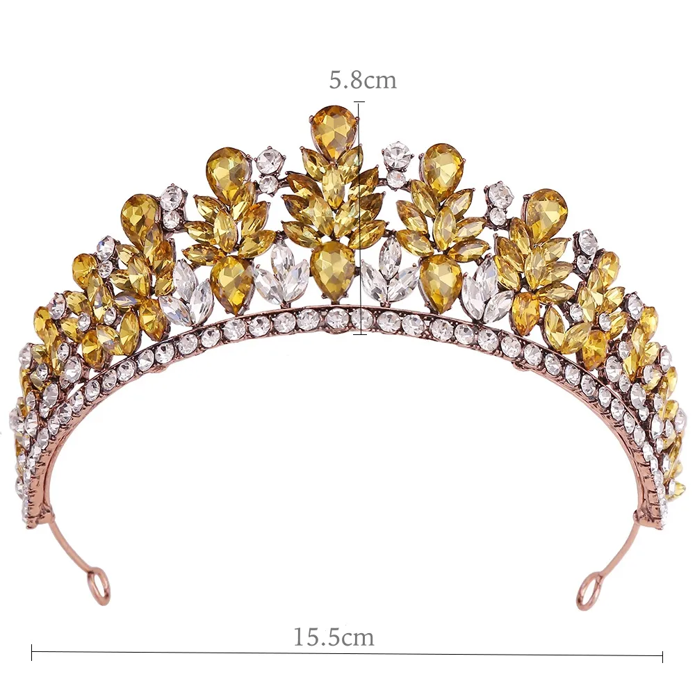 Crystals Wedding Crown Headpieces Rhinestone Tiara... From  display picture 3