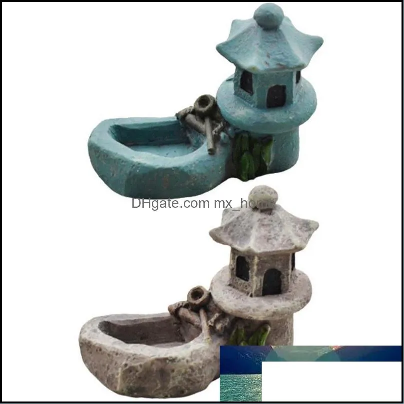 4*5cm Pond Figurines Miniature Resin Craft For Home Zen Tower Decoration Garden Relaxation Home Tea Pet