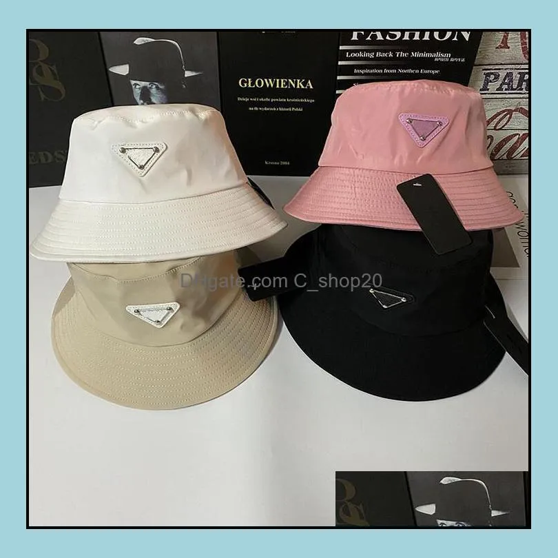 21ss Summer Bucket Hat Wide Brim Hats Letters Cartoon Print Unisex Brand Desinger Women Men Fashion Classic Nylon Autumn Spring Fisherman Cap