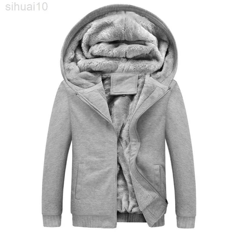 Trui Heren Jas Mannen kleding fleece gevoerde hoodies mannen zip up hoodie l220730