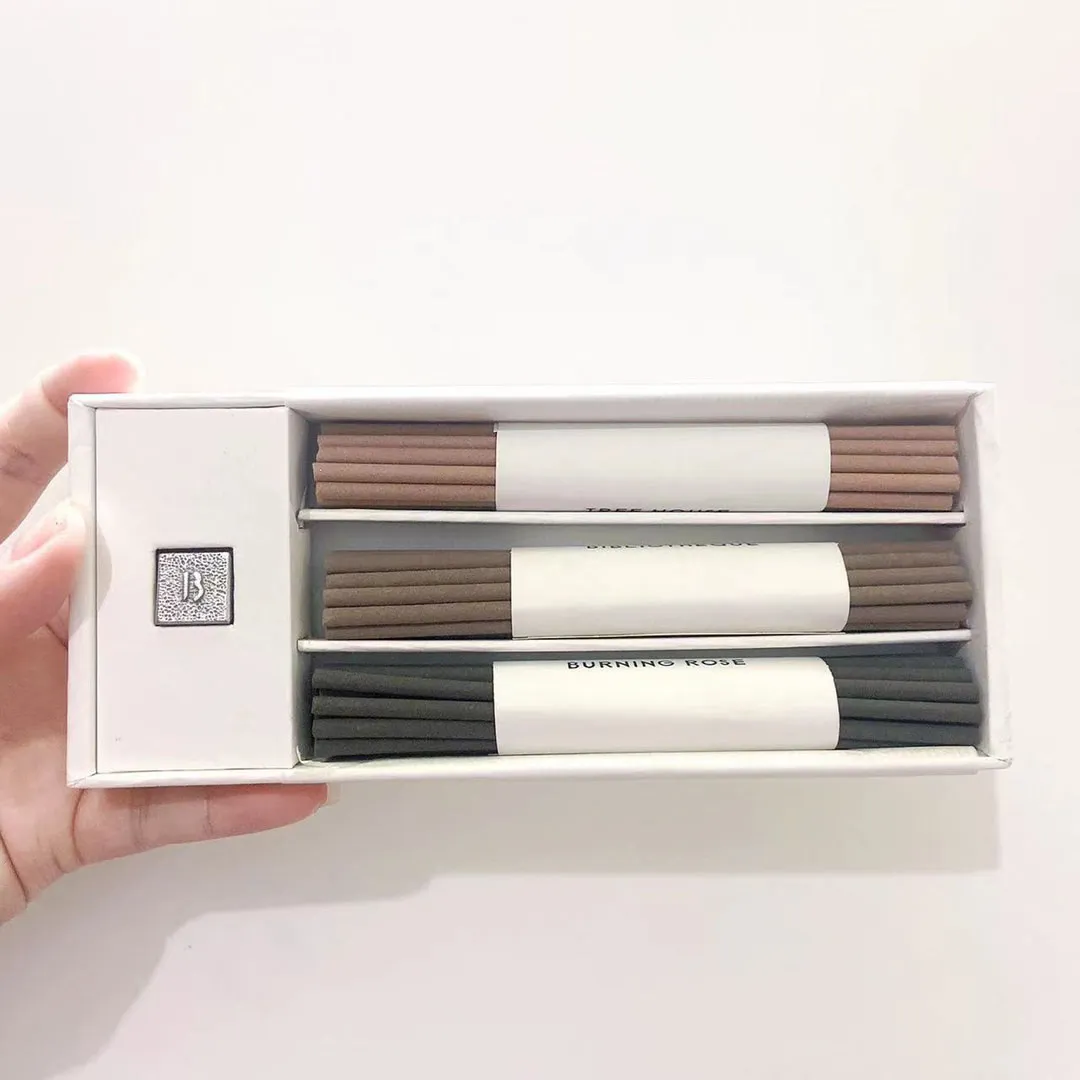 Byredo Trois Encens Incense Sticks Set With Bibliotheque Burning