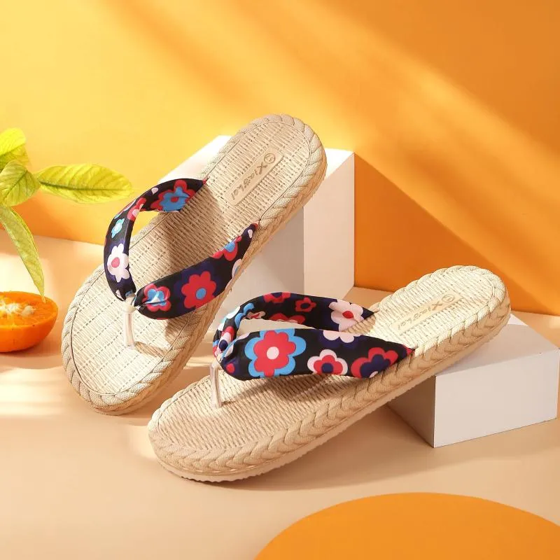 Slippers Weave Women Summer Checkered Sandals Fashion Bling Female Flip Flops Platform Slide Outdoor Beach Diamond Flat Shoes