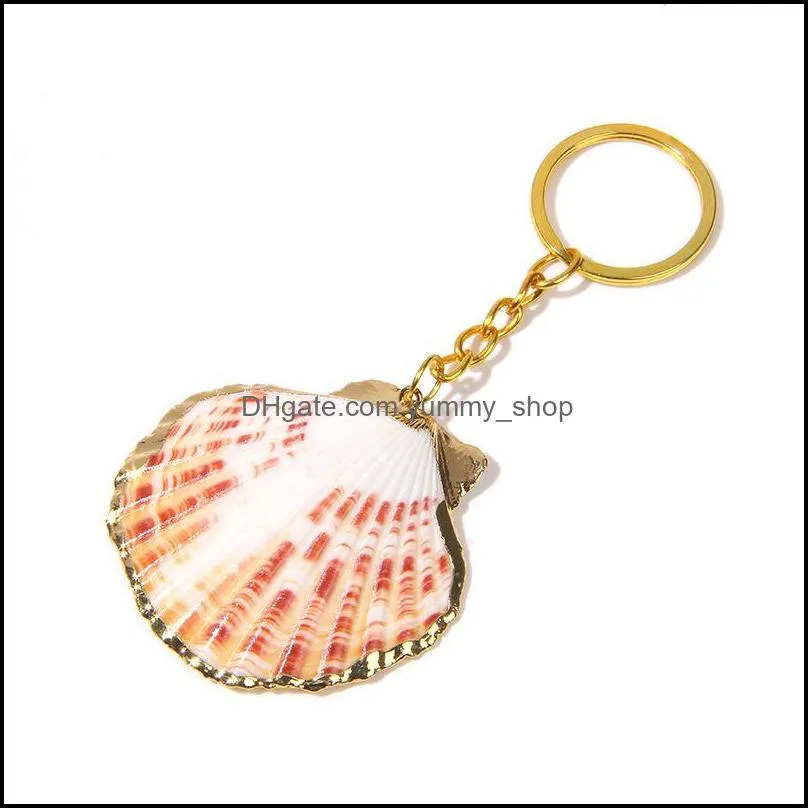 bohemia shell keychain for women handbag hangle car key holder conch keyring jewelry accessories beach souvenir gift
