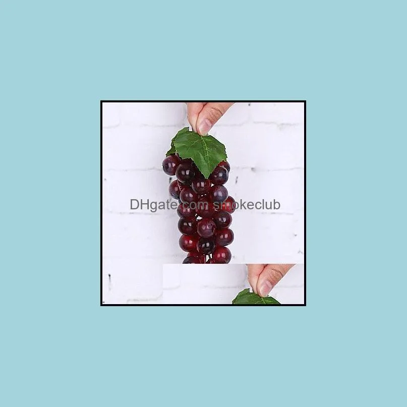 Artificial Plastic Grape Real Feel High Imitation Fruit Simulation And Vegetables Home Shop Decoration Decorative Flowers & Wreaths