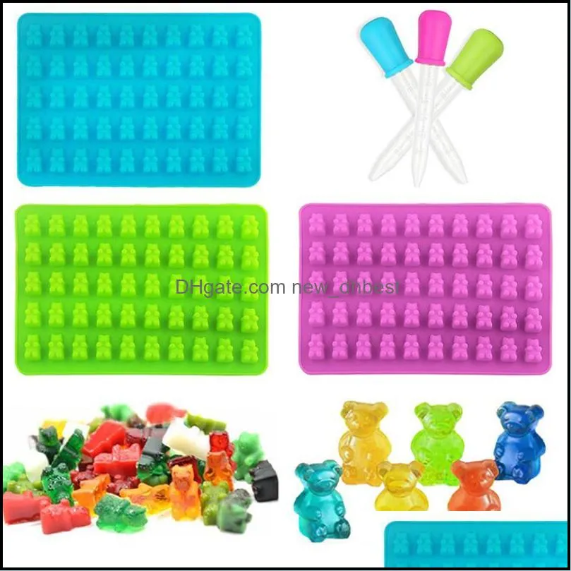 50 hole Gummy Bear Mold Silicone Cake  Candy Dessert Chocolate Maker Mold Bear Gummy Candy Mold LX2829