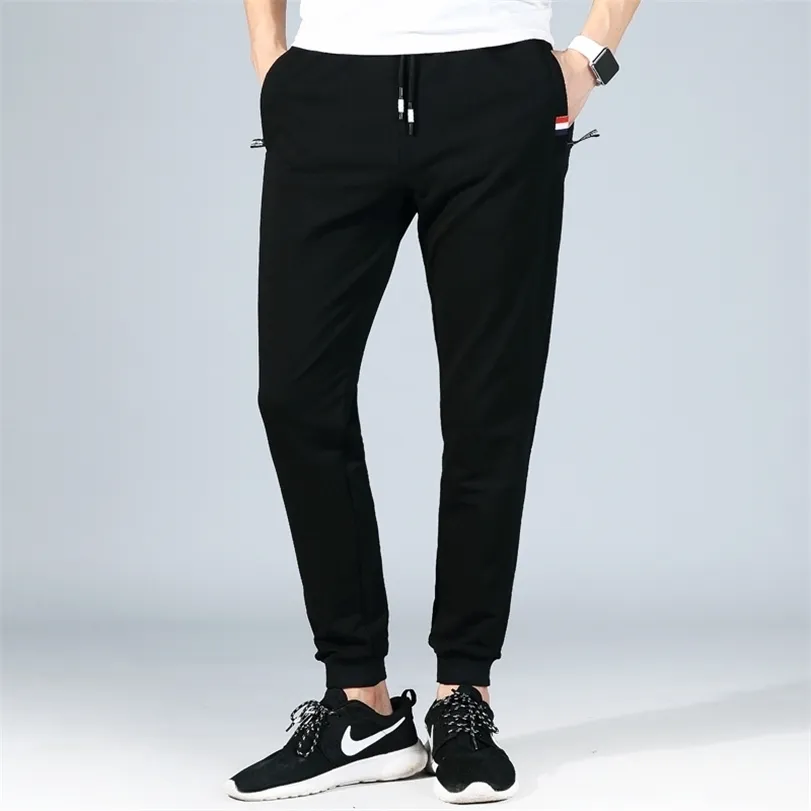 Herr sweatpants Stor Storlek Stor 5XL Sportkläder Elastisk Midja Casual Cotton Track Byxor Sträcka Byxor Man Black Joggers 8xL 220330